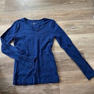 Tommy Hilfiger Deep blue long sleeve women’s top